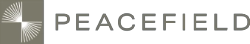 Peacefield Logo Gold with white spark